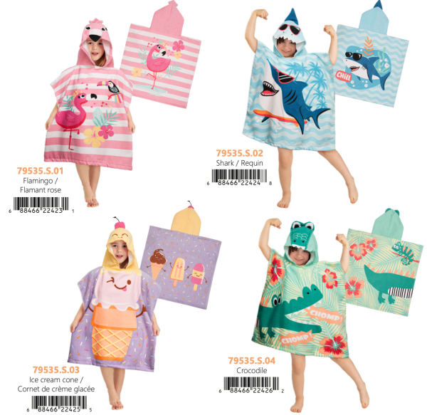 Kids Hooded Velour Towels